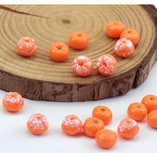 New style 30pcs/lot 7*9mm Simulation resin orange shape 3D rounds beads diy jewelry earring/garment pendant accessory