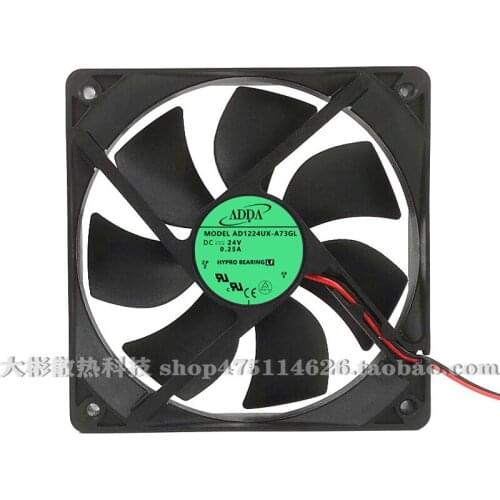 Original AD1224UX-A73GL 12025 24V 0.25A 12CM ABB Inverter Gale Volume Cooling Fan