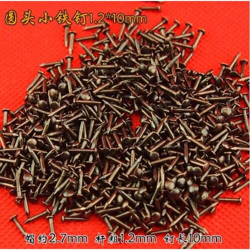 Fasteners supplies Round nail box nails small antique bronze nail DIY copper fittings for small nails 1.2mm*10mm