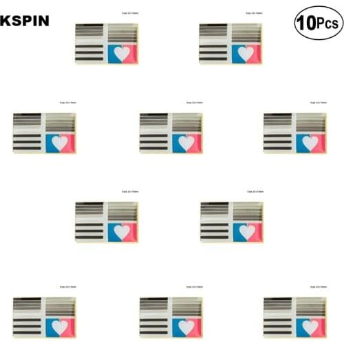 Straight Pride Flag Lapel Pin Flag badge Brooch Pins Badges 10Pcs a Lot