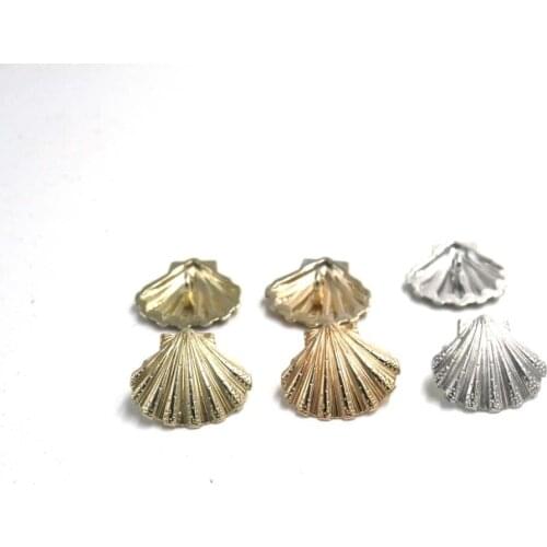 17*20mm New Scrapbook Botones shank Bottoni Metal Buttons Arrow Casual Fashion Dress shell shape metal button 20pcs