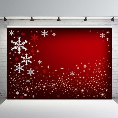 Christmas Tree White Snow Photography Backdrops New Year Decorations Xmas Snowflake Photo Studio Background Brick Fireplace