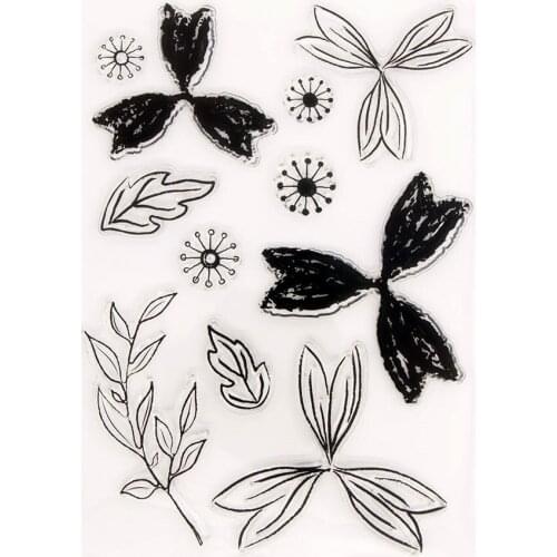 Silicone Clear Stamps for Scrapbooking Flowers Decoration Embossing Folder Craft Rubber Stamp Tools New