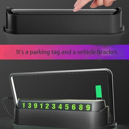 Hidden car temporary parking sign parking card