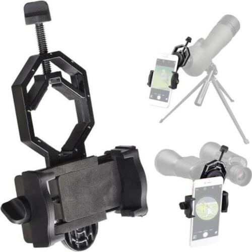 Universal Cell Phone Adapter Clip Mount Adjustable Adapter Mount Spotting Scope Telescope Phone Holder Scope Bracket Support