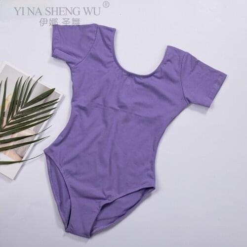 Women Short Sleeve Dance Leotards High Quality Ballet Leotards Adult Ballet Practice Basic Dancewea Dance Gymnastics Leotards