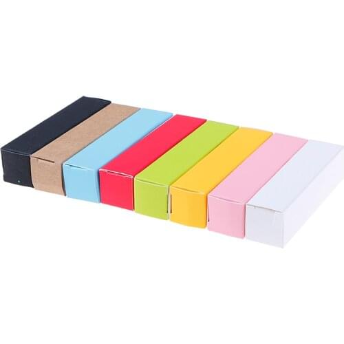 10pcs Kraft Paper Cardboard Box For Lipstick Cosmetic Essential Oil Package Box Rectangle Perfume Bottle Packaging Boxes