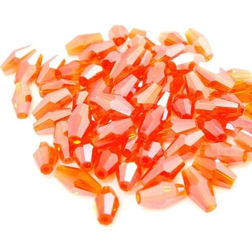 100 pieces exquisite 4x8mm Austrian Long Bicone crystal beads for Jewelry marking DIY necklace&Bracelet