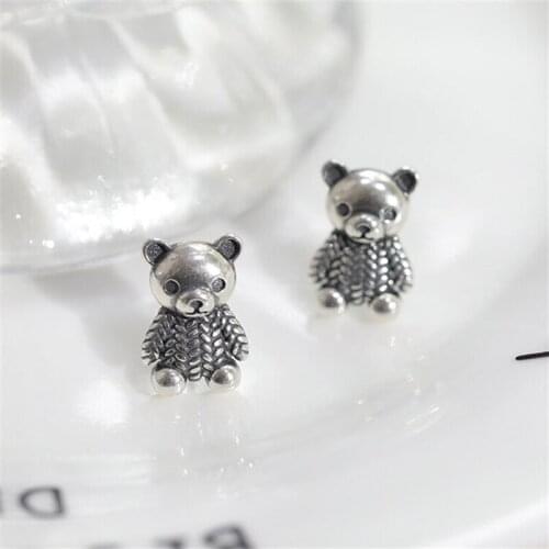 2021 Korean Fashion Cute Panda Stud Earrings For Women Girls Funny Modern Small Earrings Gift Fun Unique Creative Kpop Jewelry