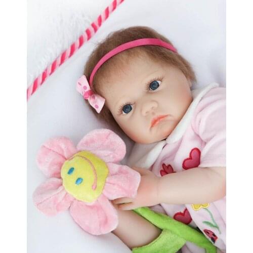22" soft baby doll reborn silicone reborn babies for children gift bebe alive reborn bonecas real newborn girl dolls