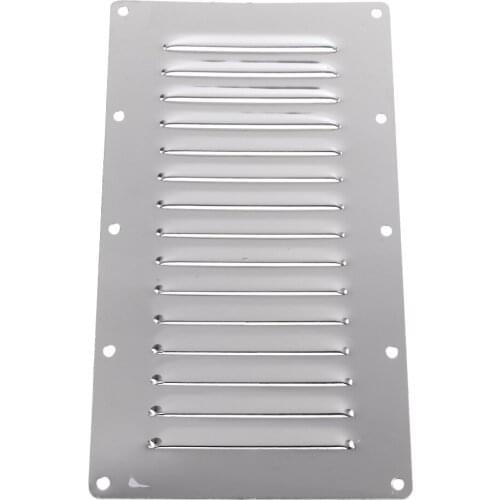 2x Stainless Steel Air Vent Cover Panel Rectangle Louver Air Ventilation