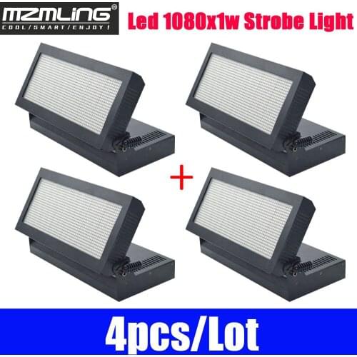 4pcs/Lot Led 1080x1w Strobe Light DMX512 1000w Stroboscope Light DJ /Bar /Party /Show /Stage Light Led Stage Machine
