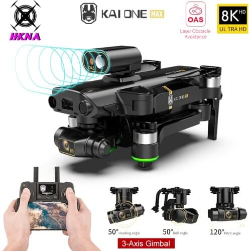 HKNA KAI ONE Pro GPS Drone 4K Profesional 8K HD Dual Camera 3-Axis Gimbal Aerial Photography Brushless RC Foldable Quadcopter