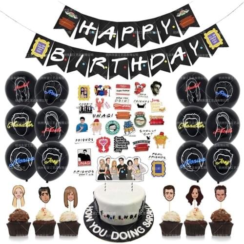 Friends TV Show Theme Party Friends Balloons Friends Cake Topper Happy Birthday Banner Birthday Party Decor Kids Baby Shower