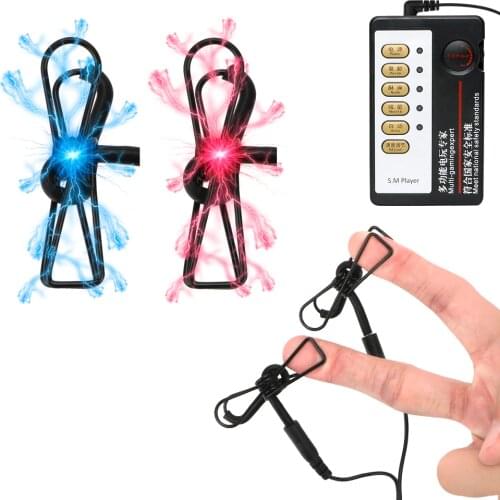 Electro Breast Massager Sex Tools For Couples Electric Shock Sex Toys for Women Medical Themed Toy Nipple Clips Nipple Clamps