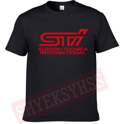 New Summer Mens Tshirt WRC Car Race STI Print Short Sleeve 100% Cotton O-Neck T Shirt Tops