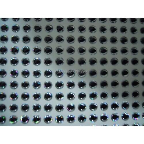 7mm Silver Tear Drop Pupil 3D Holographic Fishing Lure Eyes.Fly Tying, Jigs 330pcs/lot