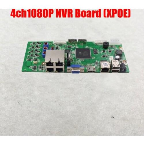 H.265 4ch1080P PoE NVR Board (XPOE) 1080P video surveillance Security CCTV DVR Board Onvif Max 8TB 1* SATA Video recorder