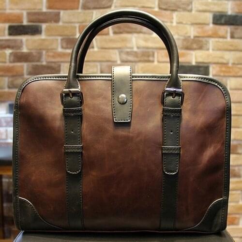 JONETON Men's Leather Briefcases