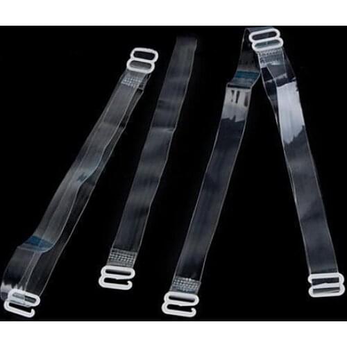 6 Pairs Clear Invisible Transparent Adjustable Bra Set Hook Shoulder Straps