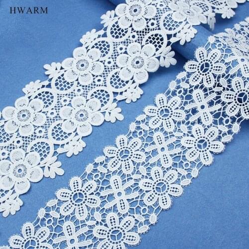 5yard Lace Fabric Trim For Crafts Sewing Accessories New Cross Border Water Soluble Embroidery Milk Silk Hollow Non Elastic Bar