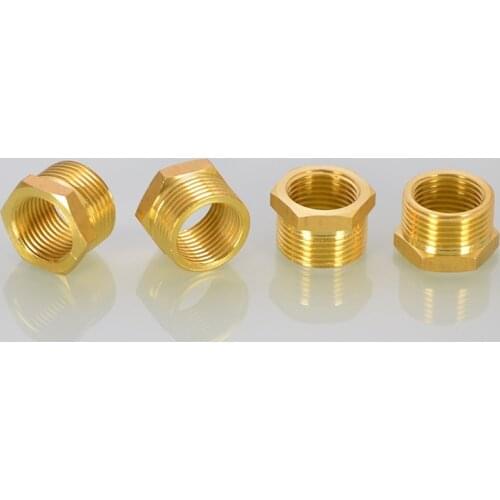 Brass reducing brass core 1/2 internal thread becomes 3/4 external thread Thread adapter