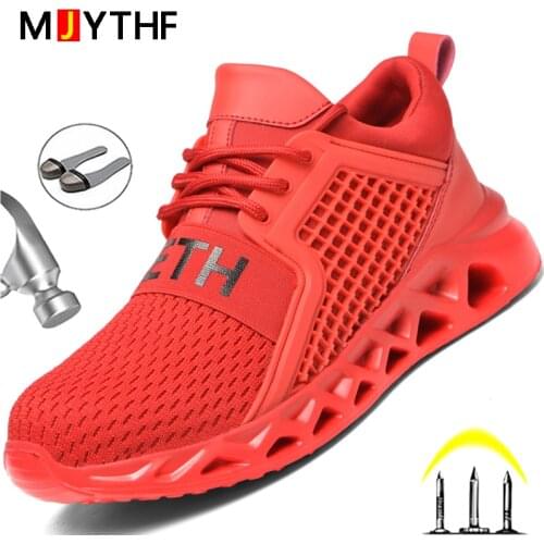 Lightweight Work Sneakers Male Safety Shoes Indestructible Work Shoes Breathable Men Shoes Security Steel Toe Shoes Footwear