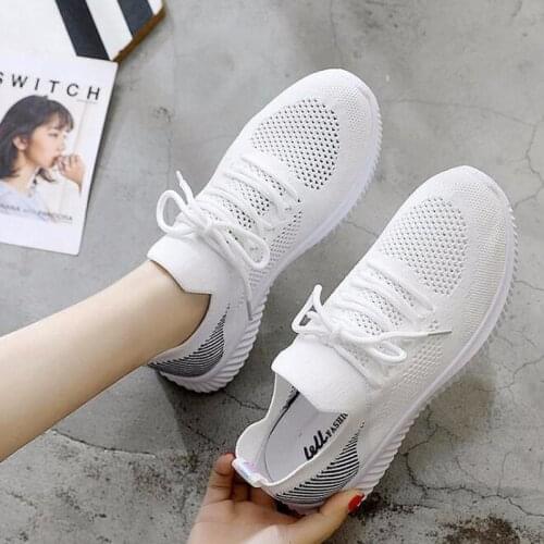 Summer Women Mesh Light Breathable Shoes Women Casual Sport Sneakers Female Walking Platform Shoes Zapatos De Mujer Black White