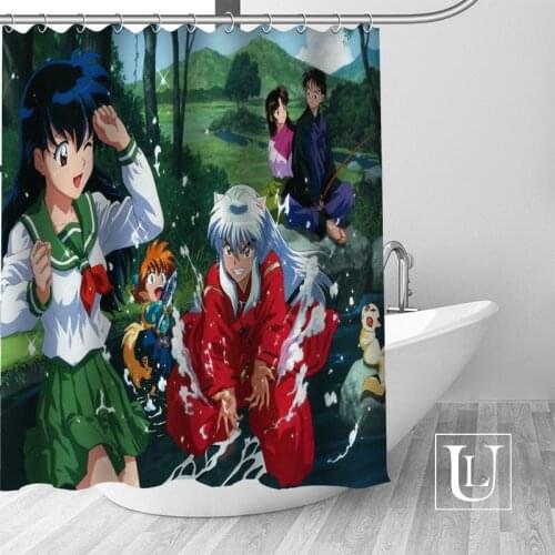 Best Nice Custom Inuyasha Shower Curtain Personalized pattern Bath Curtain Waterproof Fabric For Bathroom more size