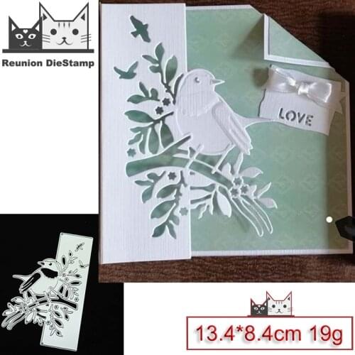 Reunion Metal Cutting Dies Scrapbooking Bird Branch Stencil Craft Decoration Mould Blade Punch Card Make Die Cut 2020 New Die
