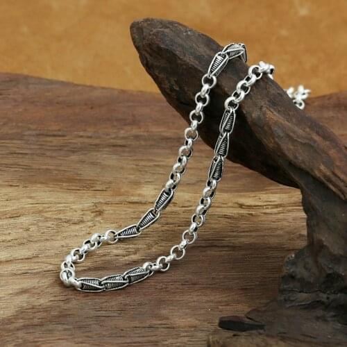 Fashion S925 Sterling Silver Retro Thai Silver Vintage Style Custom Made Necklace Men And Women