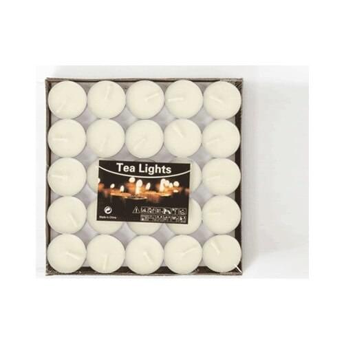 Unscented Tealight Candles at Wholesalers Door (50 Pieces) - White