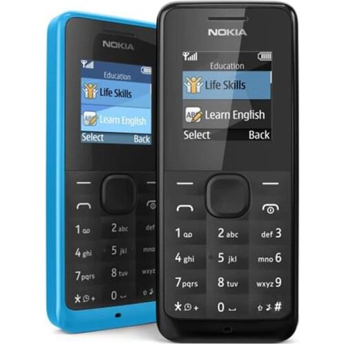 NOKIA 105 Refurbished Mobile Phone Dual Sim Good Quality 2G GSM & No Hebrew Unlocked Original