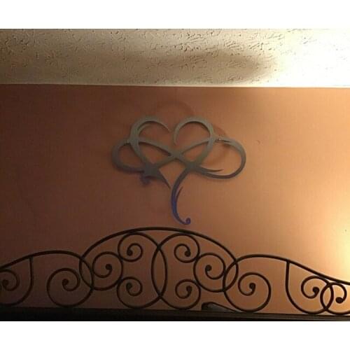 Newly Infinity Heart Steel Wall Decor Metal Wall Art Love Wall Sign for Home Wedding Decor 19ing