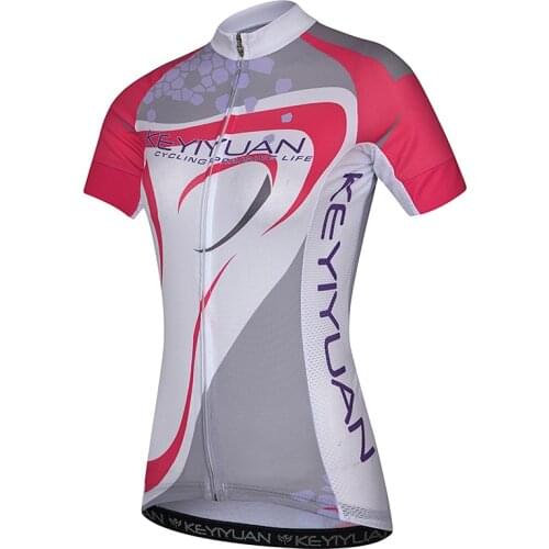 KEYIYUAN Cycling Short Sleeve Summer Lady Mountain Bike Riding Shirt Sunscreen Breathable Dry Outdoor Sportswear