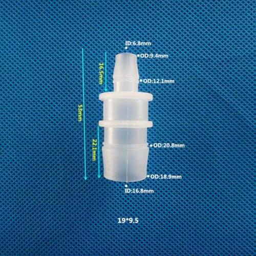 19mm to 9.5mm Plastic Pipe Fitting Pagoda Barbed Straight Reducing Hose Connector Tube Joint for Garden