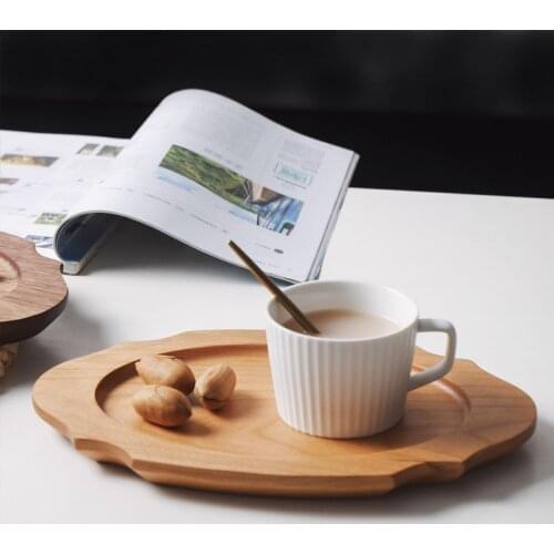 Solid Wood Serving Tray Snack-plate Wooden Tea Coffee Food Decorative Border Trays Plates And Dishes Table Decoration Home Tray