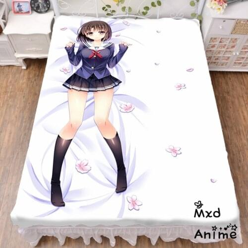 Japanese Anime Saenai Heroine no Sodatekata Bed sheet Throw Blanket Bedding Coverlet Cosplay Gifts Flat Sheet