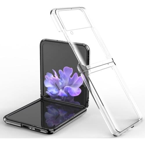 Transparent PC hard phone case For Samsung Galaxy Z Filp 3 Clear Back Cover For Samsung Z Filp3 ZFilp3 Coque Fundas