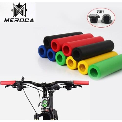 MEROCA MTB Handlebar Grips Superlight 130mm handlebar Grips Cover Silicone Shock Absorption Soft Road Bike grip Accessories