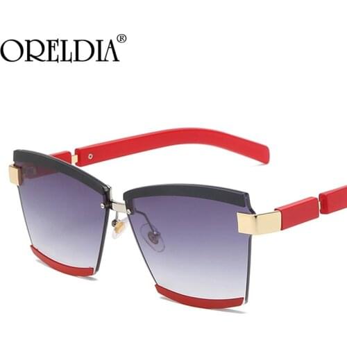 Rimless Luxury Sunglasses Square Men Women Fashion Shades UV400 Vintage Glasses Lady Brand Designer Gradient Shades Eyeglasses