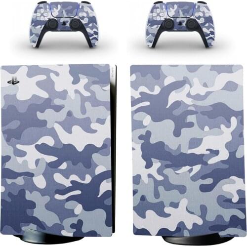 Camouflage Style PS5 Digital Edition Skin Sticker for Playstation 5 Console & 2 Controllers Decal Vinyl Protective Skins Style 2