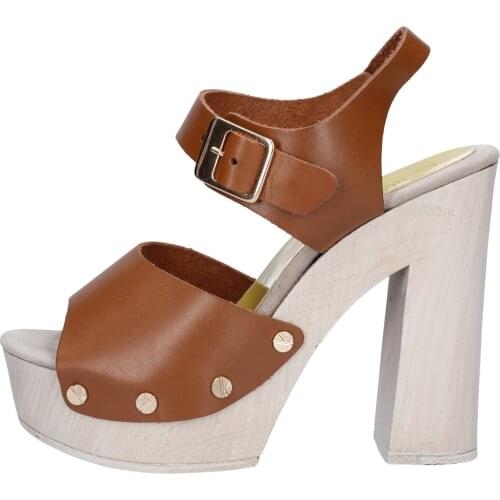 SUKY BRAND sandals women brown leather