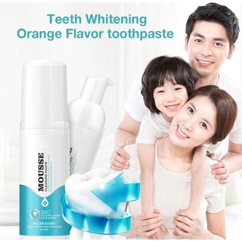 Fresh Shining Tooth-Cleaning Mousse Toothpaste Teeth Whitening Oral Hygiene Removes Plaque Stains Bad Breath Dental Tool