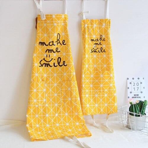 1 Pcs Plaids Pattern Women Ppocket Apron Adult Children Bib Home Cooking Baking Shop Cleaning Pinafore Kitchen Accessory 46101
