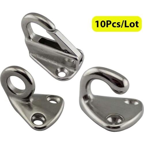 10 Pcs/lot 316 Stainless Steel Spring Hook Locked Fender Hooks ，Attach Rope Boat Sail Tug Ship Marine Hardware