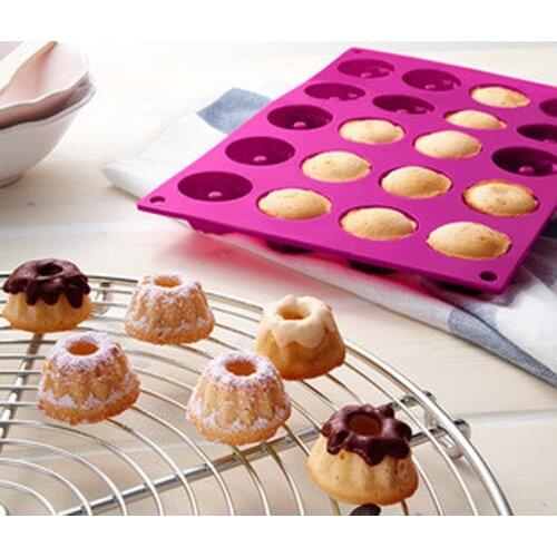 20 Cavity Silicone Chocolate Mold 3D Mini Pudding Chiffon Cake Mold DIY Baking Pastry Tools