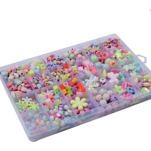 900Pcs/Set DIY Handmade Beaded Crafts Making Bracelet Necklace Jewelry Girl Toy Gift Childrens Toy Creative Loose Spacer Beads