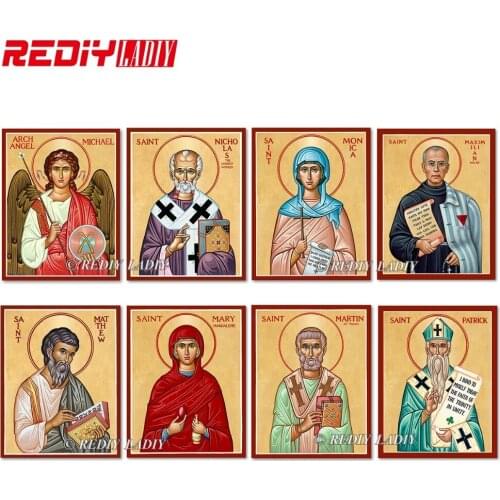 REDIY LADIY Diamond Painting Cross Stitch Diamond Embroidery Religion Icon 3D Crystal Square Diamond Mosaic Pictures Needlework