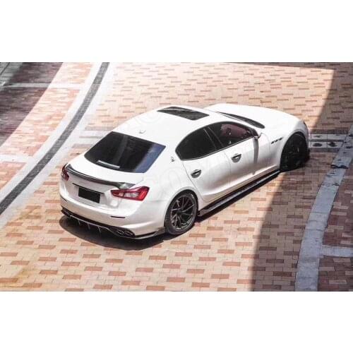 Front Chin Shovel Rear Lip Diffuser Spoiler Side Skirts for Maserati Ghibli 2018-2019 Carbon Fiber Body Kits Bumper Guard